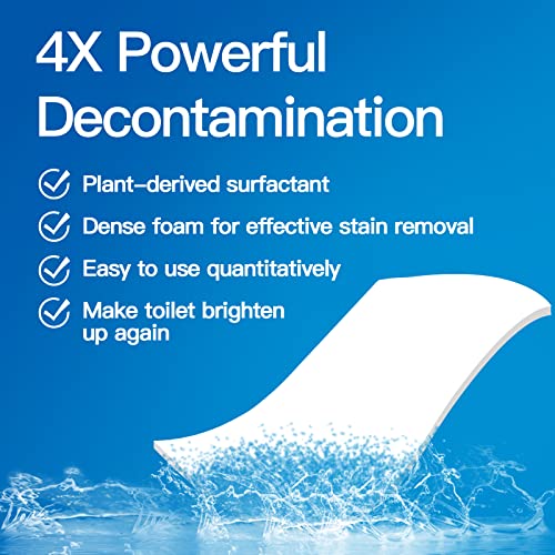 Eco Friendly Toilet Cleaners - Binbata 120 Strips Quick Foaming Toilet Cleaner Sheets, Efficiently Remove Stains With Ocean Dew Scent, Safe Neutral Pre-Measured Disposable Toilet Cleaning Strips, Plastic Free Biodegradable #TOP1