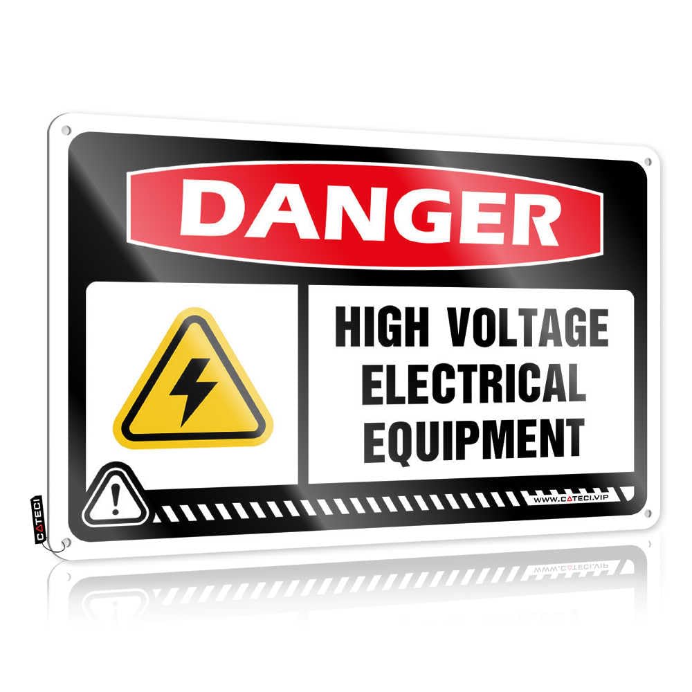 Fzfn Boys Colour Danger High Voltage Electrical Equipment Sarcastic Bedroom Accessories - Plaques Accessory Hanging Wall Decor(30X40cm)