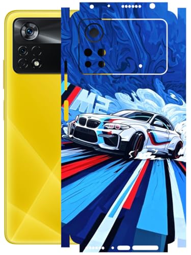 Image of AtOdds - Full Body Back Screen Guard Protector Film - Lamination Wrap Skin Sticker Compatible with Poco X4 PRO (5G) | Scratchproof Matte Finish (BWM)