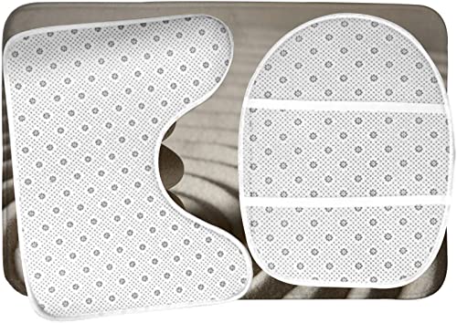 Badezimmerteppich-Set, 3-teilig, Kieselsandstein, waschbare Badeteppiche, rutschfest, mit Rückenpolster, Konturteppich und Toilettendeckelbezug – Bild 6