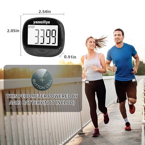 Clip-on Pedometer for Walking,Simple Pedometers for Running Steps and Miles Trispor Counter for Timing and Calorie Counting,Small Step Tracker for Women, Men, Kids and Seniors - Thumbnail 6