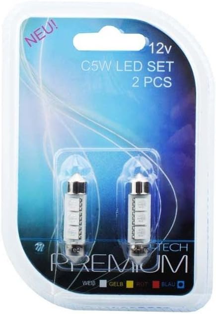 M-Tech lb310b Blister 2 x LED C5 W 36 mm 3 x SMD5050 12 V canabus