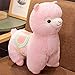 YHSW Peluche de Dibujos Animados de Llama,muñeco de Peluche de Alpaca,Juguetes de Regalo de cumpleaños,Linda Almohada de Oveja Suave para niñas y niños (Blanco/Rosa/Morado,35 / 50cm)