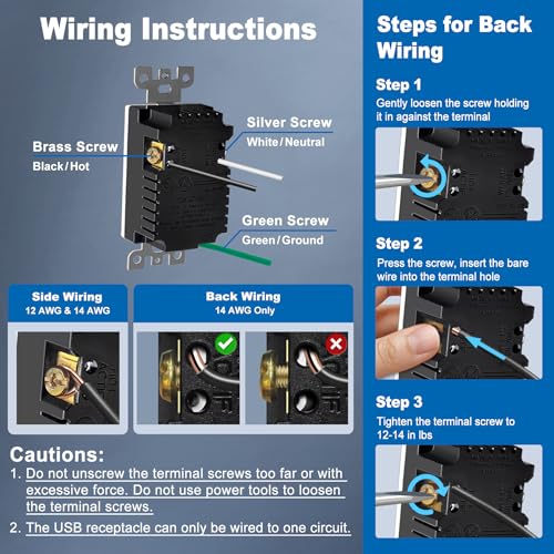 Bestten USP-2U2A-5-10PK 10 Pack 4.8A Usb Wall Receptacle Outlet thumb #5