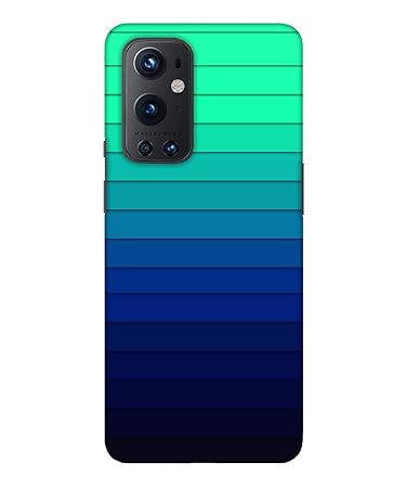 Bhaicover? Compatible for OnePlus 9 Pro / 1+9 Pro Funky Blue and Green Palette Mobile Phone Back Cover Case Stylish Designer 3D Printed Hard Plastic Latest Accessory for Girls & Boys