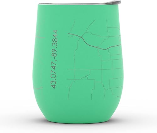 Vista 286 de Well Told Lexington Kentucky Map - Vaso de vino aislado con grabado de mapa de Kentucky, taza de acero inoxidable grabada (12 onzas, verde domingo)