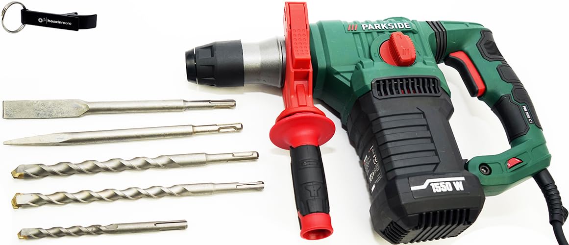HEADNMORE® Bundle - PARKSIDE® młot udarowo-obrotowy PBH 1550 + HEADNMORE® breloczek do kluczy