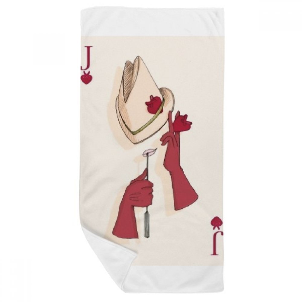 Cartes à Jouer Coeur J Serviette Douce Idéale pour la Douche et le Sport 35X70cm