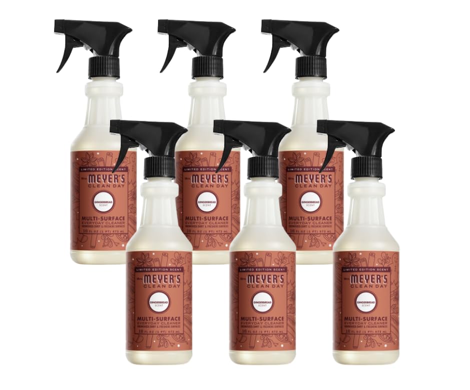 Image of Mrs. MEYER'S CLEAN DAY Multi-Surface Cleaner, Gingerbread, 16 Fl Oz (Pack of 6)
