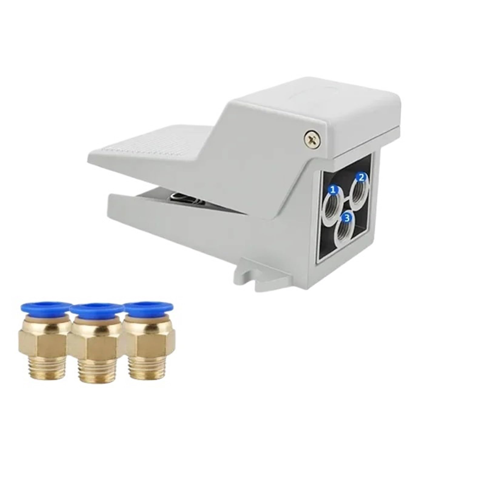 Pneumatic Foot Pedal Valve Cylnder Control 4F210-08L Switch FV320 reversing FV420 4F210-08L Two Position Five Links(4F210-08L,With-8mm-Fitting)