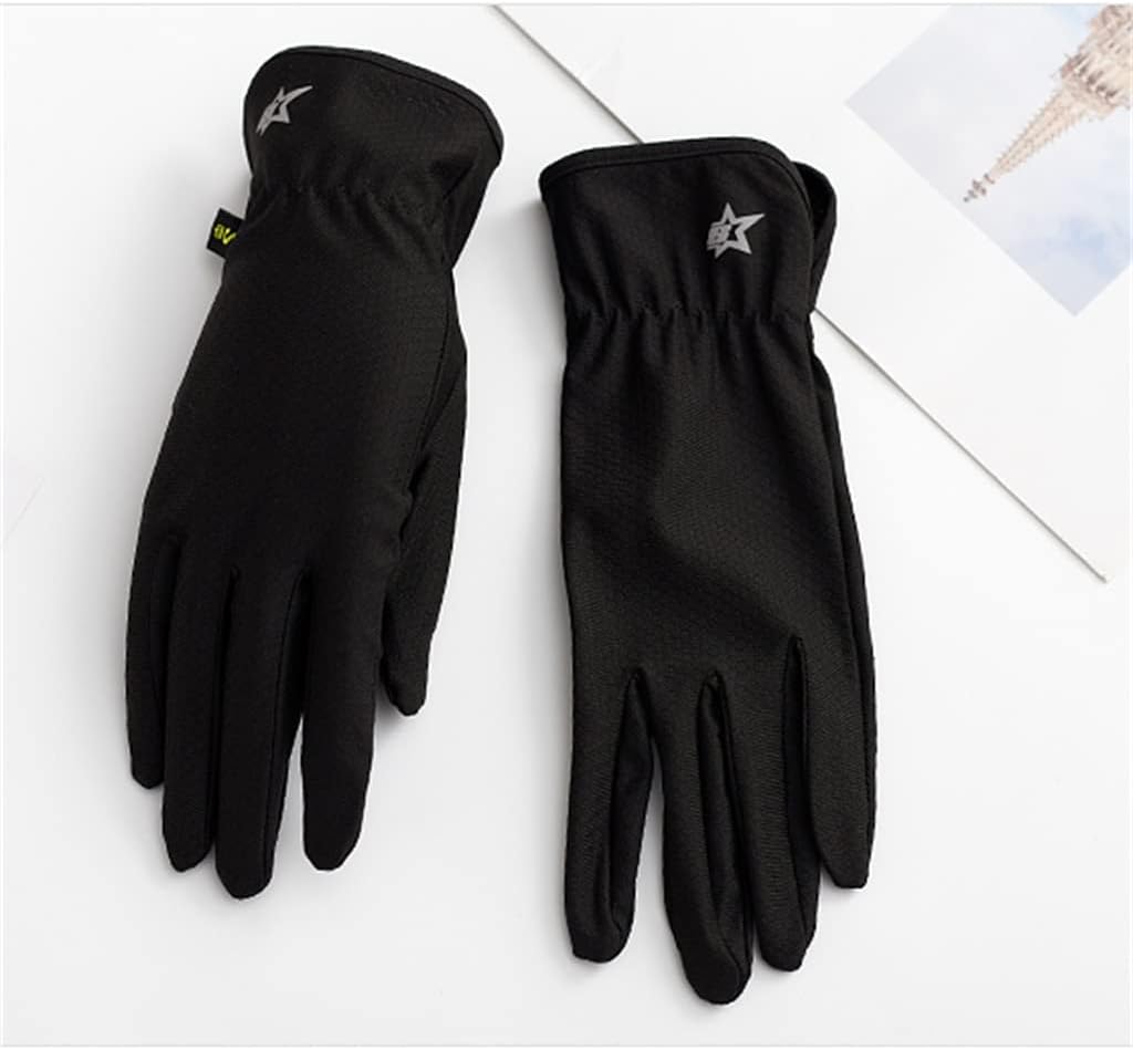 Two-Fingered Men's Driving Gloves Driver Driving Bicycle Riding Thin ice Silk Touch Screen