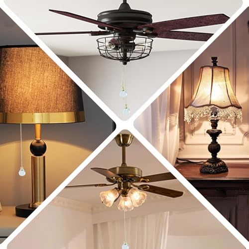 Image of 2 Pcs Ceiling Fan Pull Chain Extender Extension Ornaments 12 Inches