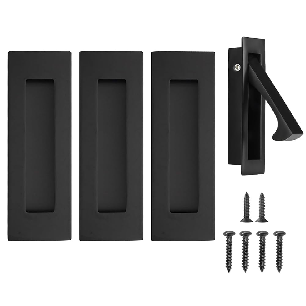 UDSKNV[KSL Sliding Door Drawer Concealed Handle Stainless Steel Square Hidden Handle Embedded Inner Wardrobe Door