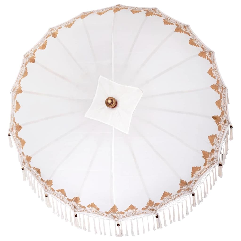 Genérico Parasol Balinés Crema 185 x 185 x 260 cm Algodón,Jardín,Artículos de Exterior,Sombrillas-42006452