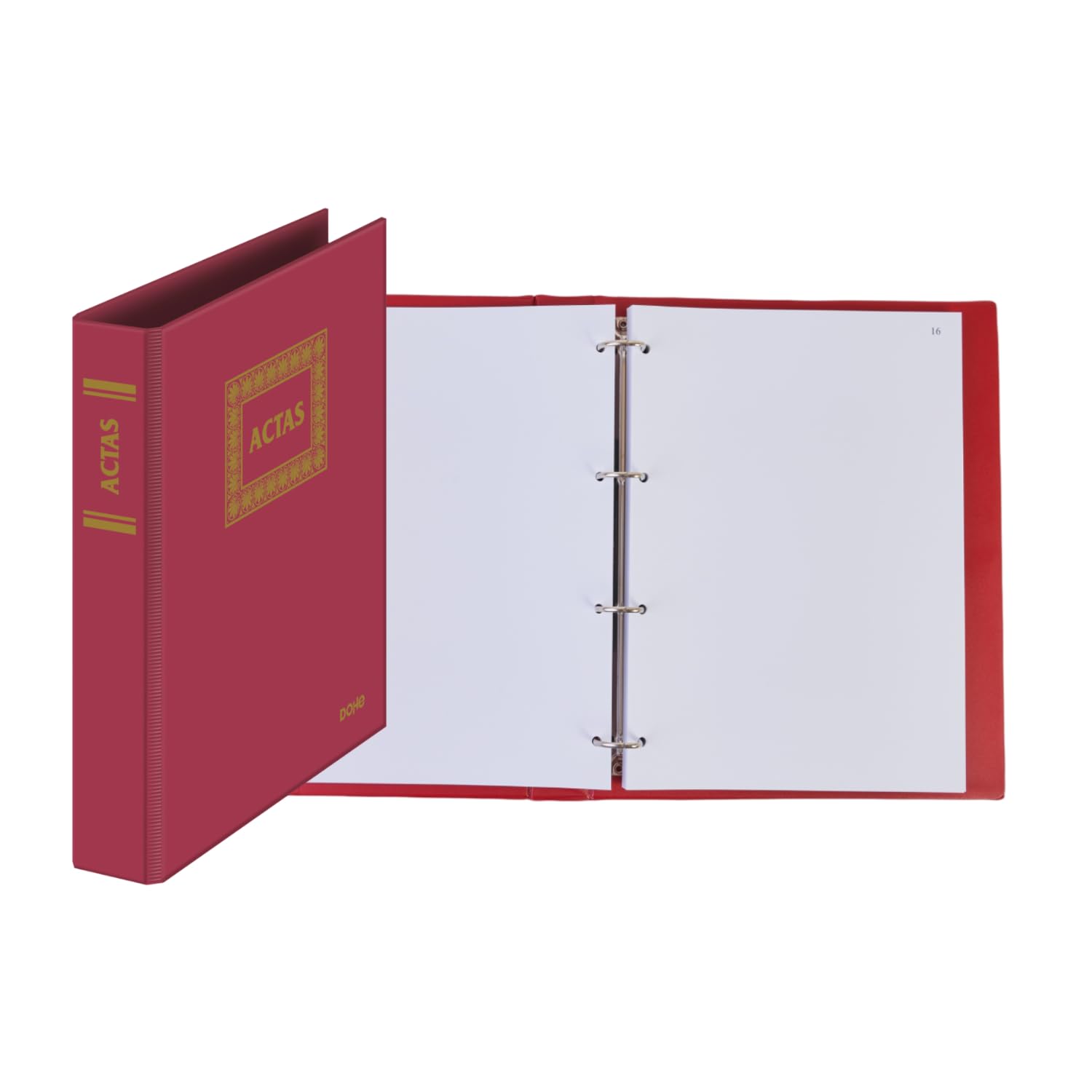 Livre d'actes DOHE Bordeaux A4 100 Volets 4 Anneaux (25 mm)