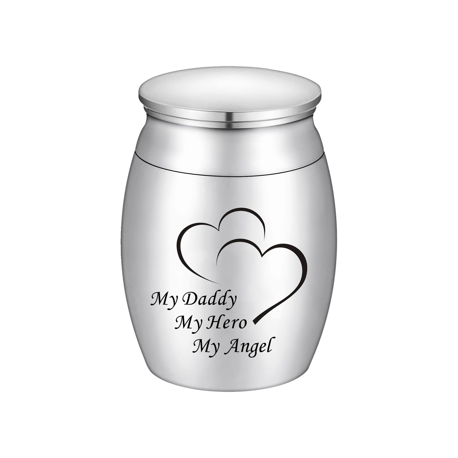 Dletay Small Keepsake Urns for Human Ashes - Mini Cremation Urns - Stainless Steel Memorial Ashes Holder - My Daddy