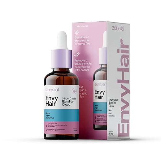 Envy Hair 30ml – Sérum com Óleos Essenciais | Fortalecimento, Crescimento Capilar, Anti-Frizz, Hidratação Profunda e Couro Cabeludo Saudável