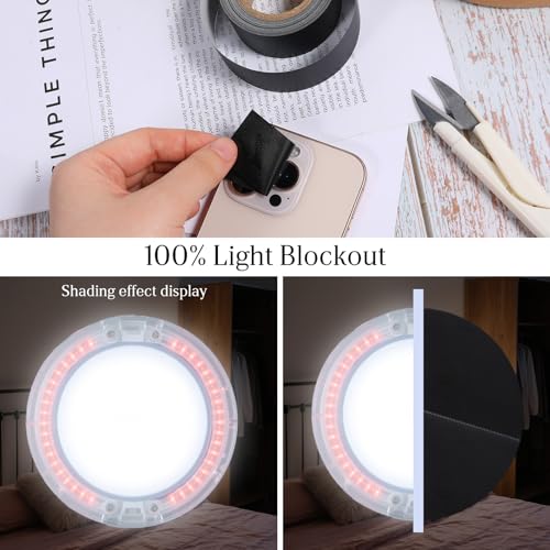 Image of Qianyu Light Blocking Sticker 1.18 Inch x 32.8 Feet Self-Adhesive Lamp Tape Black Masking Light Cover 100% Full Covers Non-Reflective Tape for Electronics LED Routers Indicator Shielding Glare