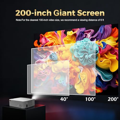 Image of 1080P Mini Projector with Real 240 ANSI Lumens, Quiet Cooling Fan, Easy Dust Cleaning Port, Dual USB Inputs and HDMI, Compact Home Cinema Projector