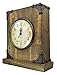 LuLu Decor, Rustic Wood Tabletop Clock with Key Holder in Hidden Area (Desk Clock)