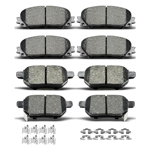 D1184 D1354 8pcs Ceramic Front Rear Brake Pads With Clips