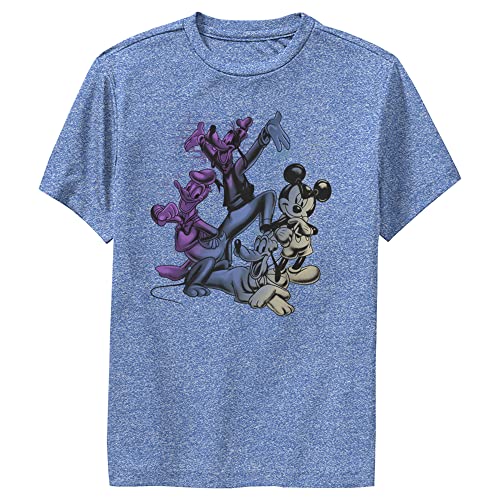 T-shirt Mickey Disney garçon bleu chiné taille M performance