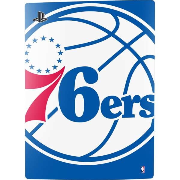 Skinit Decal Gaming Skin Compatible with PS5 Bundle - Officially Licensed NBA Philadelphia 76ers Large Logo Design