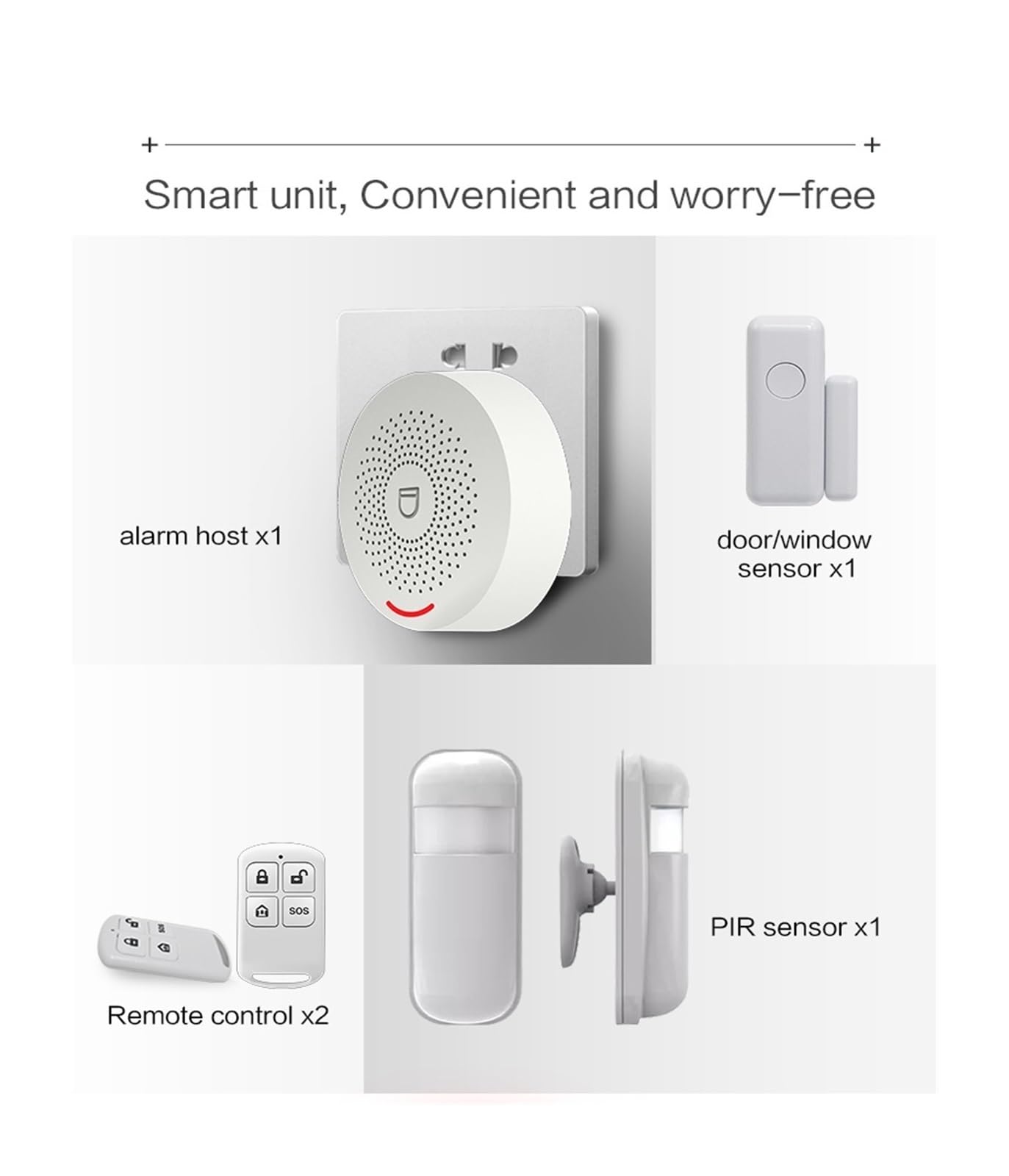 Di Allarme Domestico Intelligente Kit Wireless For Controllo Sicurezza Antifurto 433 MHz(Set-A)