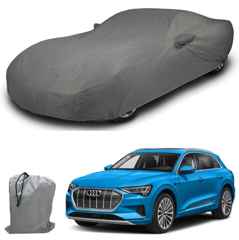 Image of ARCUATE Triple Layer Custom fit Car Body Cover for Audi e-tron |Top Layer Dustrproof | Middle Layer Waterproof | Bottom Layer Scratch Protection | Outdoor Indoor Fabric