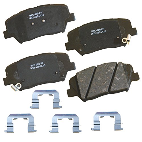 Image of Bendix Premium SBC1432 Ceramic Front Brake Pads for Hyundai Azera 2017-2012, Santa Fe 2010, Santa Fe 2012, Santa Fe Sport 2016-2013, Santa Fe XL 2014-2013, Kia Rondo 2017-2014, Sorento 2014-2011