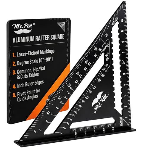 Mr. Pen- Rafter Square 12 Inch Black Aluminum Alloy 12 Inch