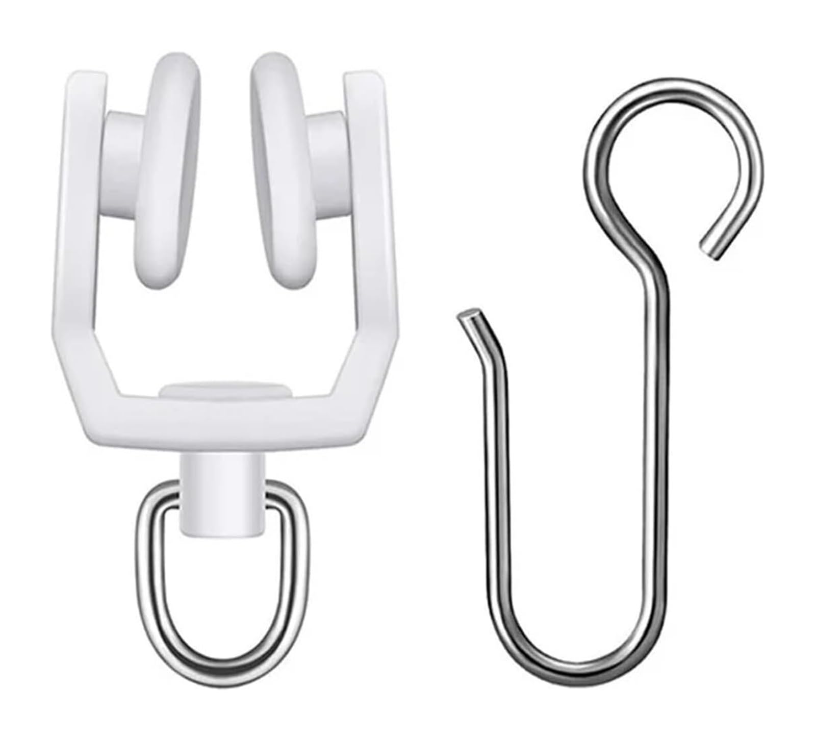 Cyjaznhh One Color 25Pcs Curtain Track Gliders, Roller, S-Hooks, Silent Plastic Pulley