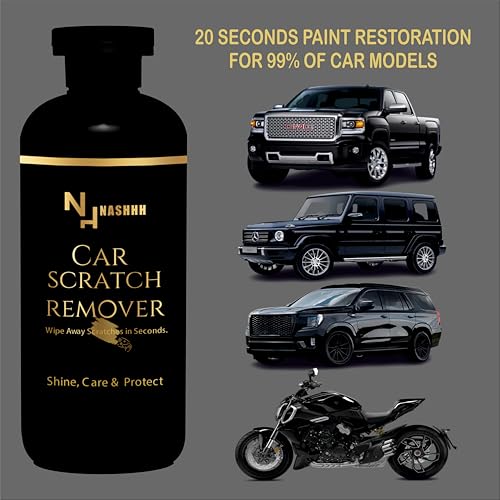 Image of NASHHH Car Scratch Remover Removes Heavy and Deep Scratches Swirl & Scuffs | All-in-One Paint Restorer | Auto Scratch Repair Wax for Cars, Motorcycles, SUVs and All Type of Vehicles Scratches 300ML