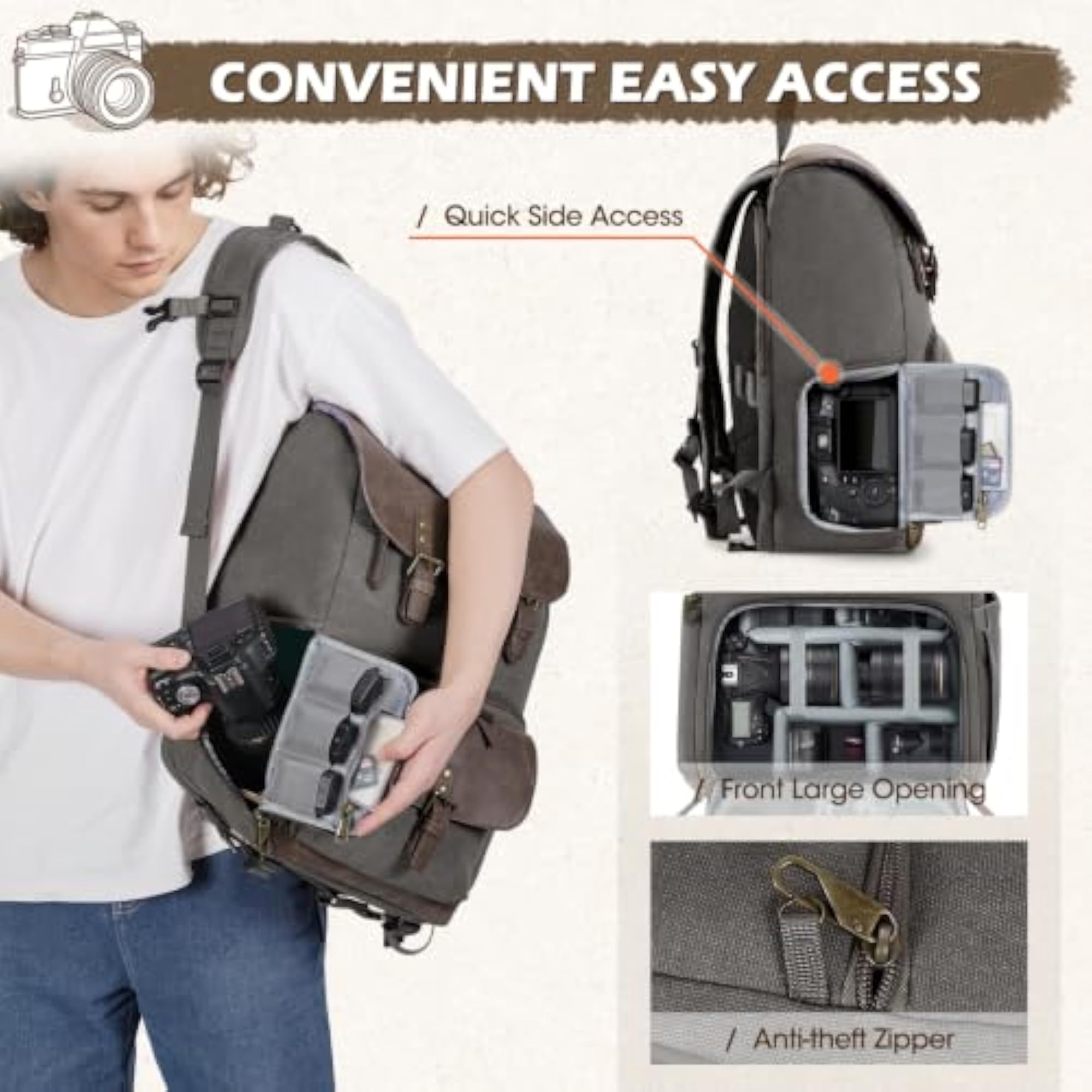 Professional DSLR/SLR Mirrorless Photography Backpack
