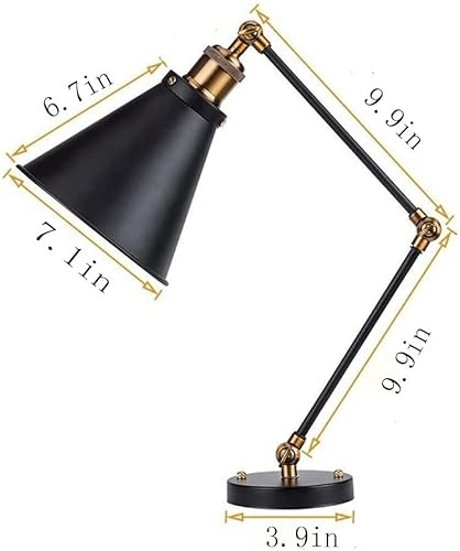 Miniatura 8 de Adjustable Swing Arm Foldable Wall Lamp, Industrial Retro Metal Wall Sconce Indoor Farmhouse Antique Wall Light for Bedroom Living Room