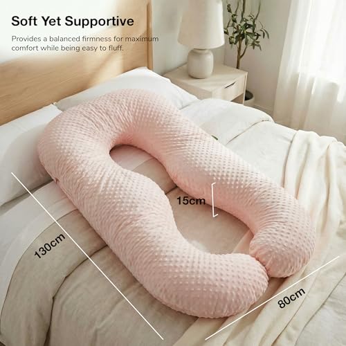 Image of BAYBEE Premium Pregnancy Pillow for Women | Maternity Pillows for Pregnancy Sleeping with 360 Full Body Support | Pregnancy Pillow with Removable Washable Cover & Zipper Closure for Easy Use (Orange)