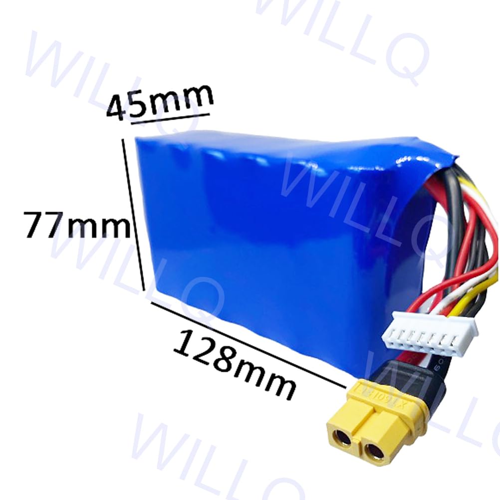 Batterie Lithium Remplacement 22,2V 8000mAh 6S2P Haute capacité pour Drone avec Prise XT60 pour Drone FPV, quadricoptère, hélicoptère, Avion, Bateau, Voiture de Course