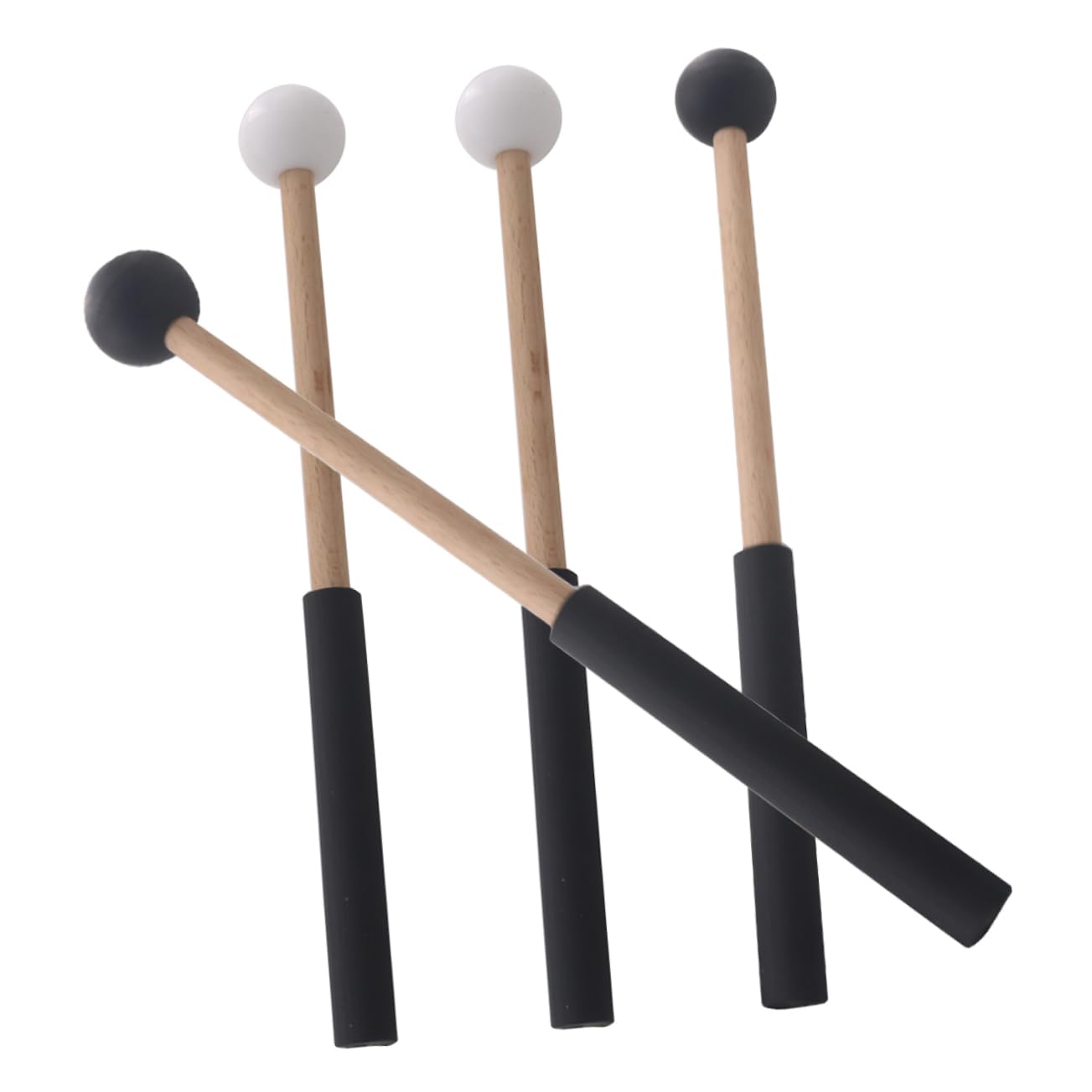 ibasenice 6paare Holzschlägel Für Marimba Und Zungentrommel Langlebige Percussion Mallets Für Anfänger Und Profis Komfortabler Griff