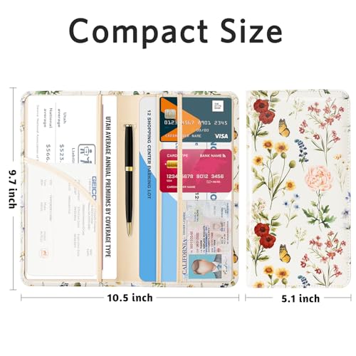 Image of CoBak Car Registration and Insurance Holder | Vehicle Glove Box Organizer, Auto Truck Compartment Document Case with Magnetic Closure for Insurance & Driver License