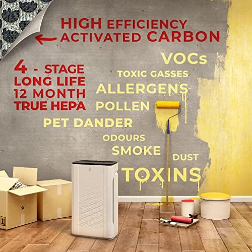 Avalla R-150 Air Purifier for Home, Long Life True HEPA Active Carbon Filter  78m² Entire Home Coverage
