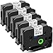 Produktbild Invoker kompatible Schriftband als Ersatz für Brother TZe-231 TZe231 TZ231 Laminiert Etikettenband 0.47 12mm x 8m, für Brother P-touch 1010 H100R H100LB H105 D200BW D400VP (Schwarz auf Weiß, 5er-Pack)