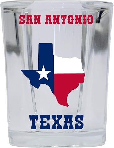 San Antonio Texas Square - Vaso de chupito (4 unidades)