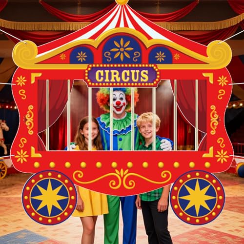 Fondo fotográfico de fiesta de circo 70x74 pulgadas miniatura 5