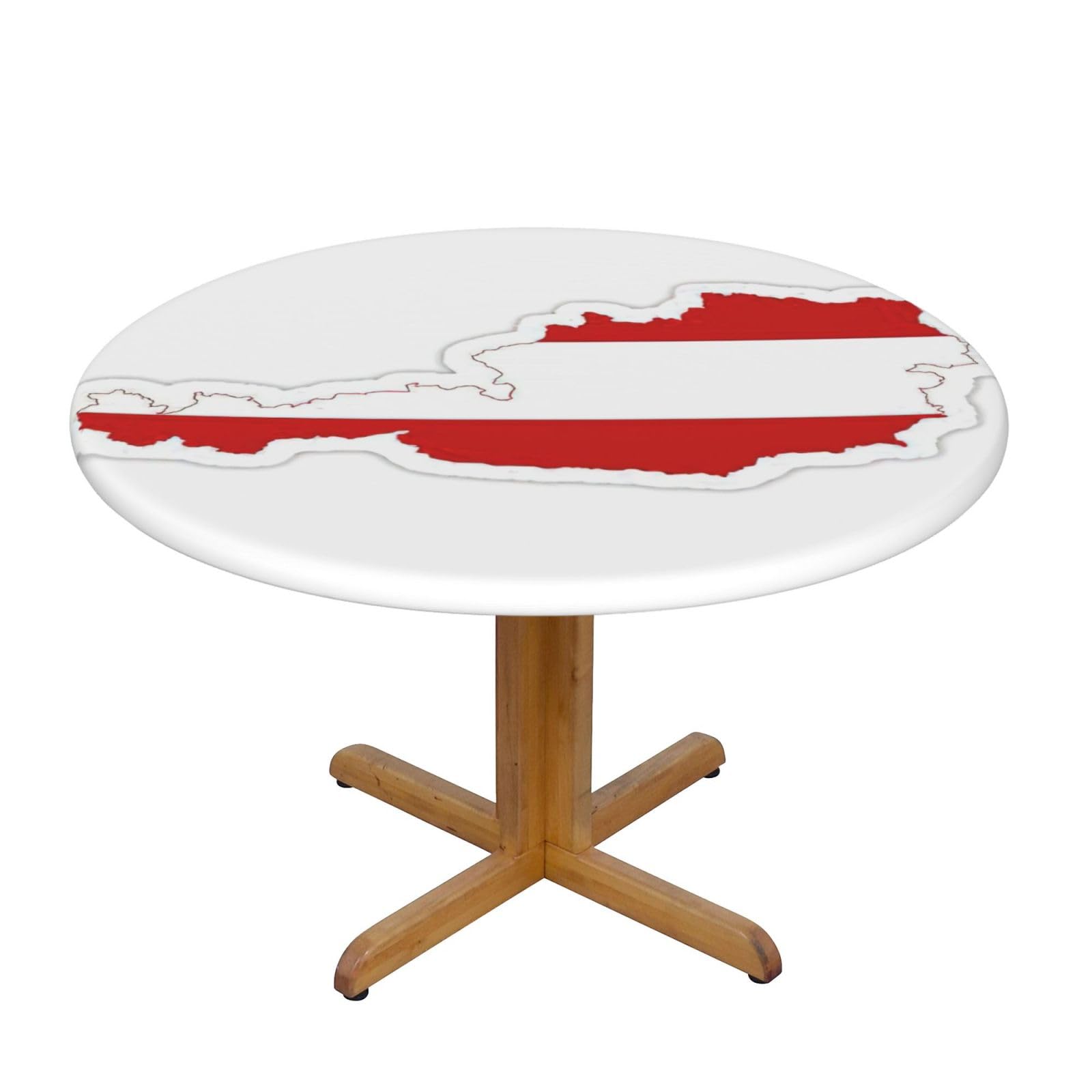 Austrian Flag Map Print Oxford Wipeable Tablecloth Oil-Resistant Outdoor Table Cover Reusable Birthday Table Protector