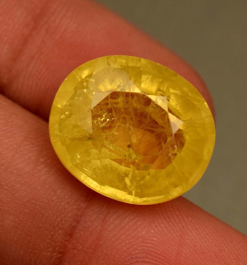 Saphir jaune véritable pour sertir vos bagues et colliers faits main