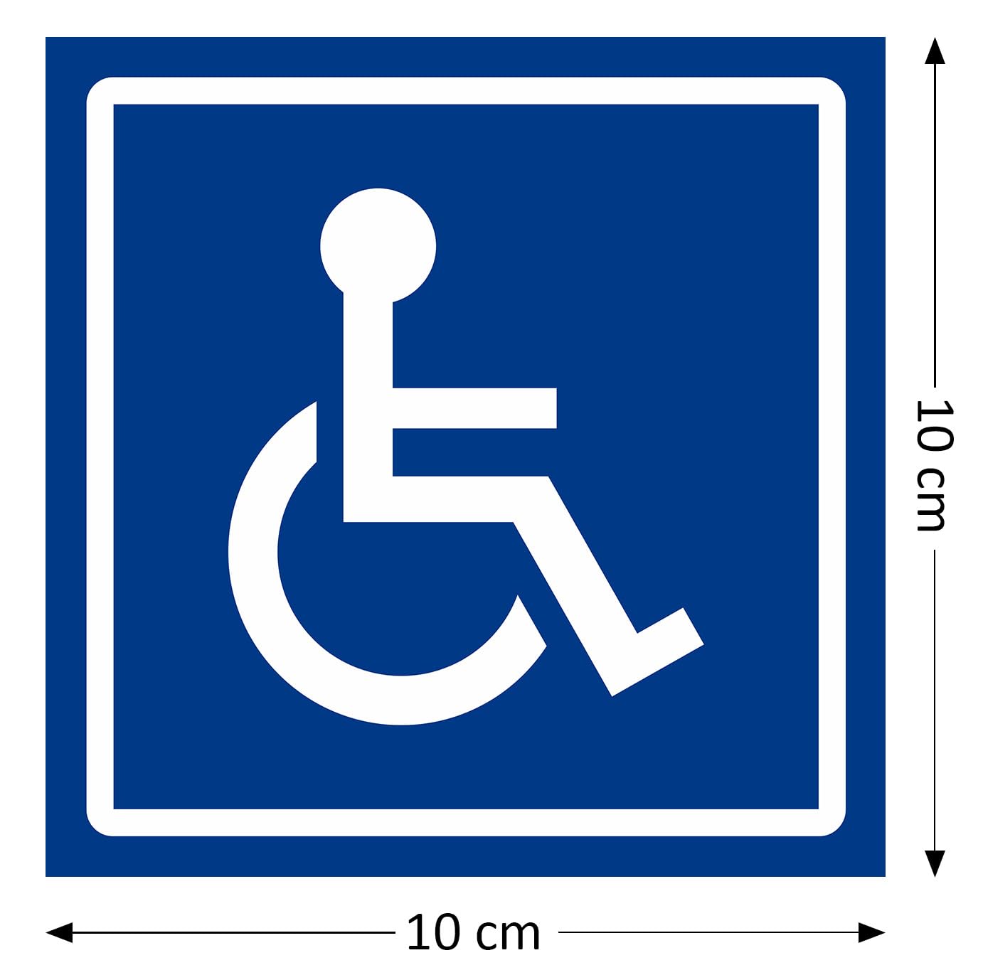 Naklejka Magnetyczna, Tabliczka Magnetyczna, dla Osób Niepełnosprawnych, Inwalida 10x10 cm