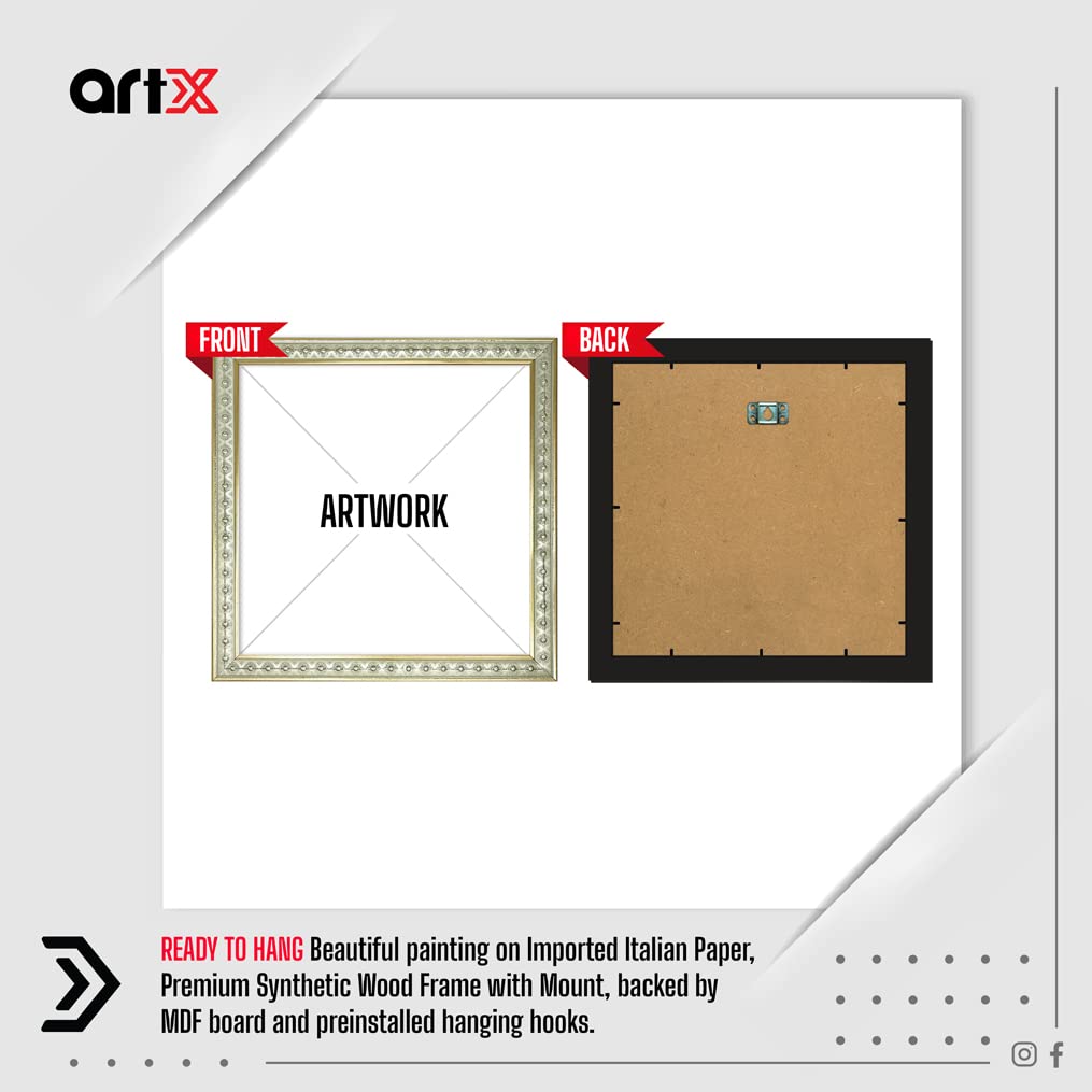 ArtX Shree Sampoorna Sarva Kashta Nivaran Yantra Photo Frame, Multicolor, 9.8 X 9.8 in, Set of 1 3