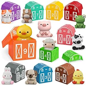 Learning-Toy-for-Toddlers-1-2-3-Year-Old-10-Farm-Animal-Toys-10-Barns-Counting-Matching-Sorting-Montessori-Educational-Sensory-Toys-Christmas-Birthday-Easter-Gift-for-Baby-Boy-Girl-1-3
