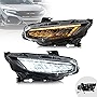 VLAND LED Headlights Assembly Compatible for [ 10TH Gen Honda Civic Sedan/Coupe/Hatchback/Type R 2016 2017 2018 2019 2020 2021 ] With Sequential Turn Signal, Breath & Dynamic Startup DRL