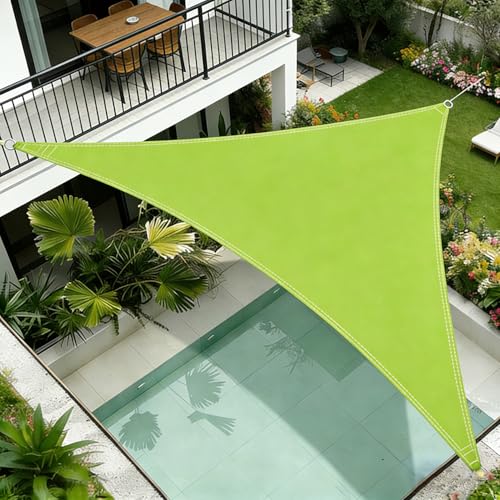 Auvent Triangulaire, 1.6x1.6x1.6m Voile d'ombre Triangle, Pare Soleil Triangulaire, Voile d'ombrage triang-ulaire, triang-ulaire Respirant Toile Ombrage, pour...